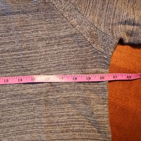 Flag & Anthem Mock Neck Quarter Zip Up Knit Sweater, Medium, Gray Heather - Picture 4 of 10
